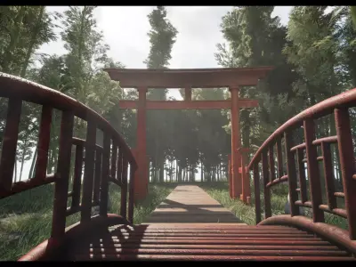 Bamboo Low-poly 3D model