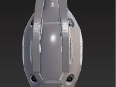  Futuristic Sci-Fi Plasma Grenade High-Tech Explosive Low-poly 3D model