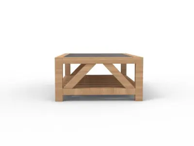 glazed top table for living  Free low-poly 3D model