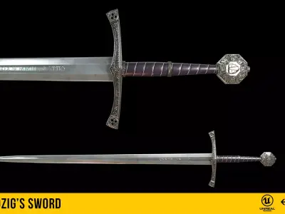 Sir Radzigs Sword Free low-poly 3D model
