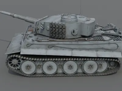 Panzerkampfwagen VI Tiger Ausf H1 Heavy Tank Low-poly 3D model