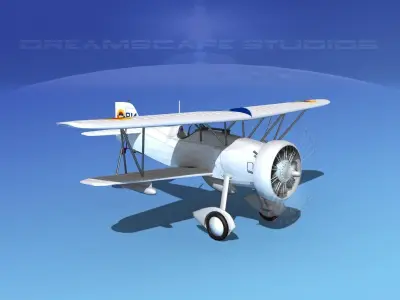 Curtiss F-11-C2 Goshawk V09 3D model