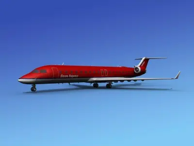 Bombardier CRJ700 Sierra Express 3D model
