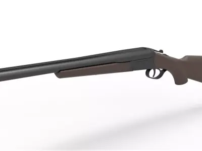 Double Barreled Remington Coach gun 3D model