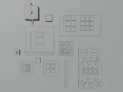 Sushi Set Free low-poly 3D model