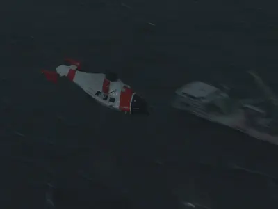 Futuristic Coast Guard Helicopter Concept 3D model