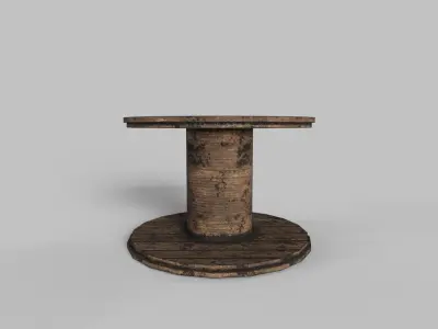 CABLE SPOOL Low-poly 3D model