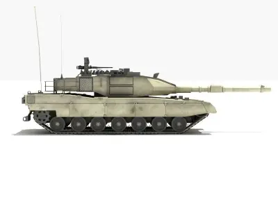 Altay Tank Turkish Military tank Low-poly 3D model