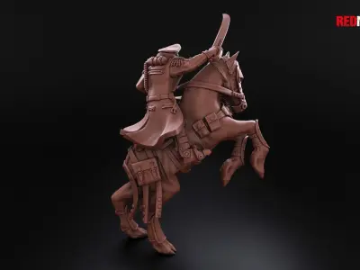 Death Squad - Mounted Commissar of the Imperial Force Free 3D print model