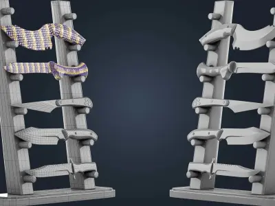 40 Knife Base Mesh Vol 05Game Ready Low-poly 3D model