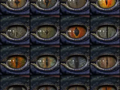 Creature Eyes Vol 07 - PBR Low-poly 3D model
