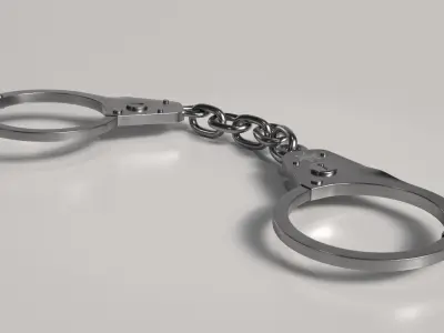 High-quality 3D police cuff model 3D model