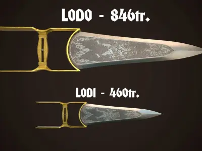 Assassin Blade 01 Low-poly 3D model