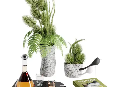  Decorative Set 07 Low-poly 3D model