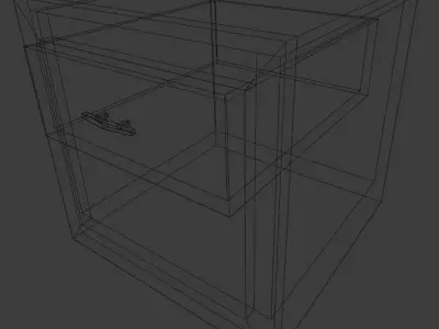 Side Table with Drawer Free 3D model