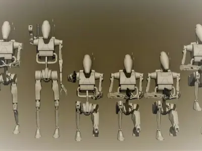 miniatures battledroid pack 01 3D print model