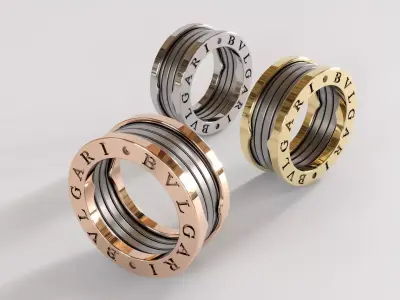 Bvlgari B Zero1 Spiral Ring 3D model