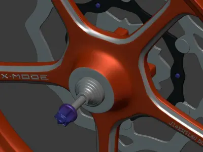 Rims X-Mode Low-poly 3D model