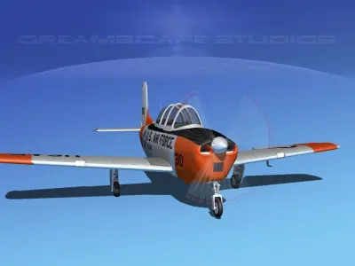 Beechcraft T-34 Mentor V05 USAF 3D model