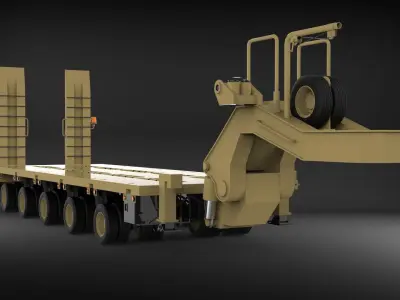 Oshkosh M1000 trailer 3D model