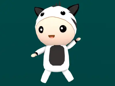 Chibi Horse Animated For Games Free low-poly 3D model