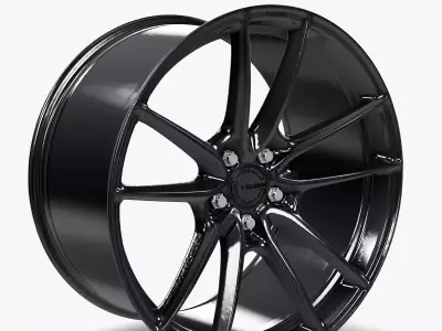 Velgen Wheels Lightweight Series VF5 Wheel Gloss Gunmetal Low-poly 3D model