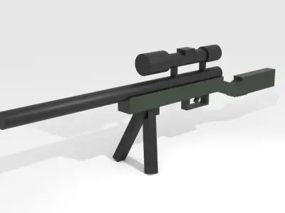 LowPoly Weapons 3D model