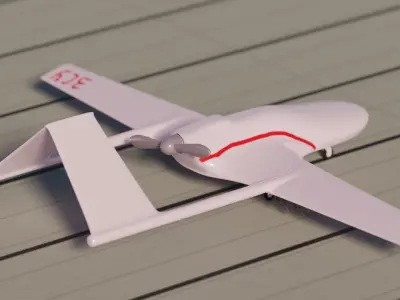 Bayraktar russian unmanned aerial vehicle 3D model