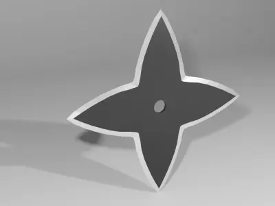 3D syuriken model Low-poly 3D model