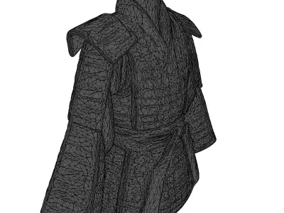 Traditional Samurai Armor Suit 3D model