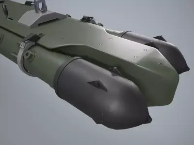 Launcher Mistraile With Missiles Low-poly 3D model