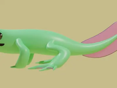 Cute Frog lv2 3D model