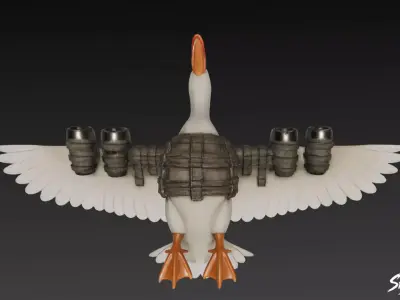 Bombombini Gusini - Italian Brainrot Low-poly 3D model