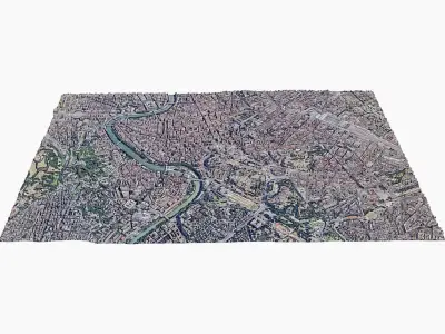 Rome city Low-poly 3D model