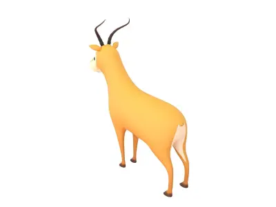 Cartoon Antelope 3D model