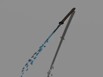 Thousand Edge Demon Sword Low-poly 3D model