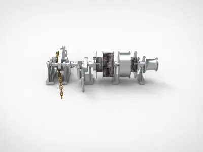 Anchor Chain windlass 3D model