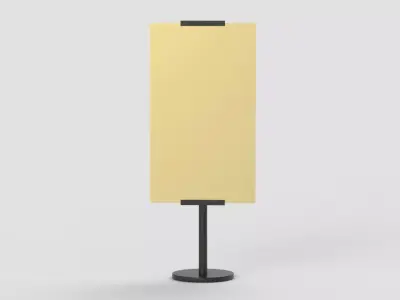 Blank bus stop or cafe and street billboard Mockup 3D model