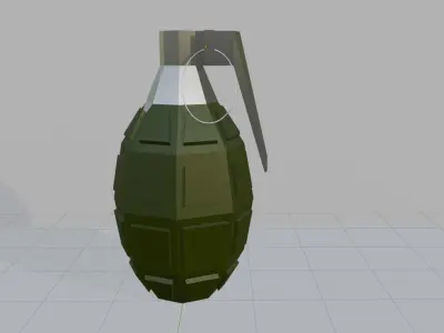 High-Quality Hand Grenade 3D Model Low-poly 3D model