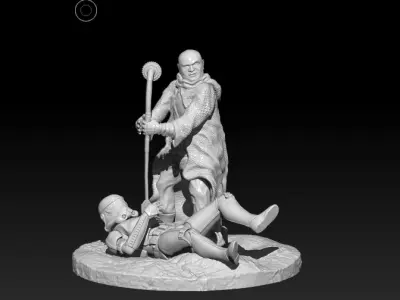 Boba Fett Diorama -Back in town 3D print model