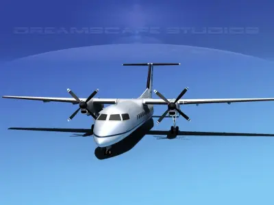 DeHavilland DHC-8-Q300 Everette Charters 3D model