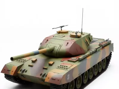 Camouflage Armored Tank model pack Low-poly 3D model