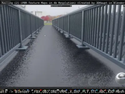 Bridge Railing Components 2 Low-poly 3D model