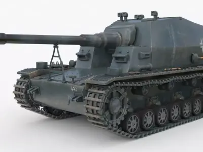Tank K18 Auf Panzer Vray  3D model