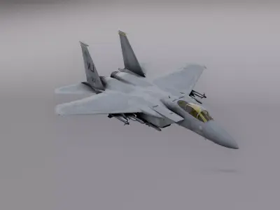 F 15 C- Fighter Jet Low-poly 3D model