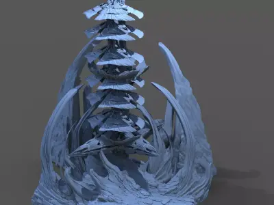 Mushroom kingdom rocks 3D model