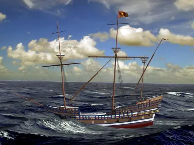 Venice War Ship 1550 3D model