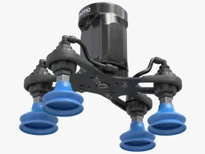 Vacuum Gripers Robotiq 4 Suction Caps 3D model