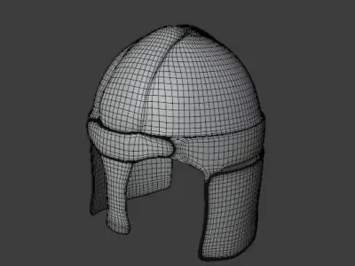 Viking Helmet Mesh Free low-poly 3D model