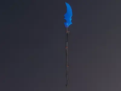 Crystal Glaive Free low-poly 3D model